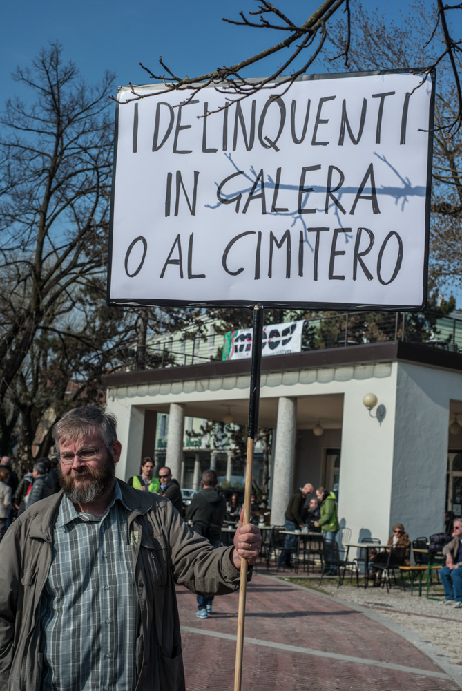 Campo Marzio, Vicenza, Italia2015. Lega Nord. Salvini e Zaia ospiti alla festa della legalità in campo marzio a Vicenza.