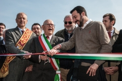 Campo San Martino, Padova, Italia2015. Lega Nord. Salvini e Zaia Partecipano all'inaugurazione del nuovo quartierecentro di marsangoAi "bambini di Beslan"