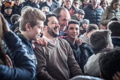 Campo San Martino, Padova, Italia2015. Lega Nord. Salvini e Zaia Partecipano all'inaugurazione del nuovo quartierecentro di marsangoAi "bambini di Beslan"