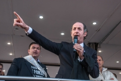 Campo Marzio, Vicenza, Italia2015. Lega Nord. Salvini e Zaia ospiti alla festa della legalità in campo marzio a Vicenza.