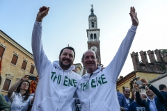 Salvini a Zaia a Thiene per la conclusione della campagna elettorale
